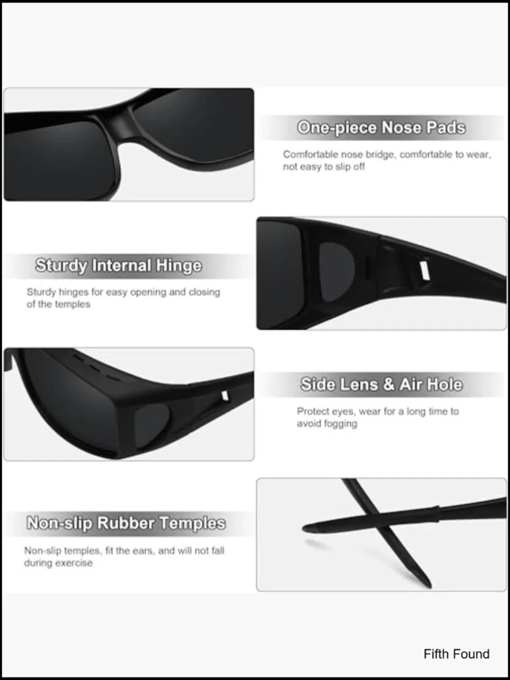 Fit Over Glasses Sunglasses Polarized UV400 Protection Wrap Around Sunglasses